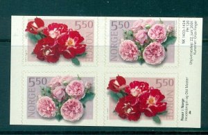 Norway - Sc# 1304a. 2001 Roses. Flowers. MNH Bklt Pane. $7.00.