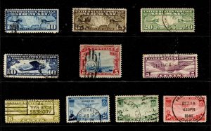 US Stamps #10 USED  AIRMAIL SELECTION - UNCHECKED