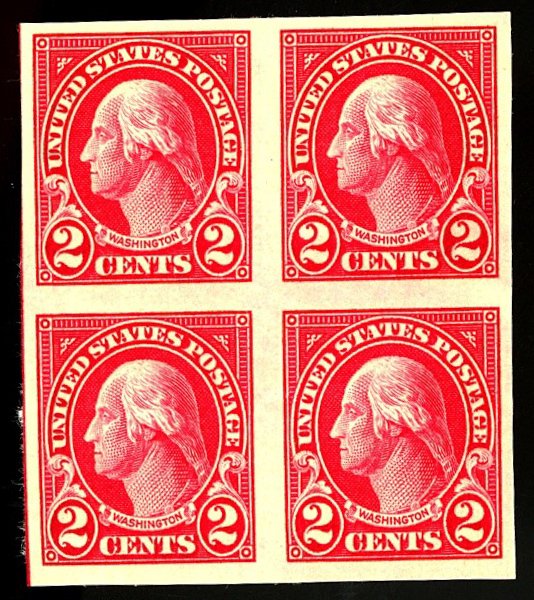 U.S. #577 MINT BLOCK OF 4 OG LH