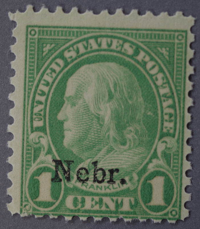 United States #669 1 Cent Franklin Nebr. Overprint MNH