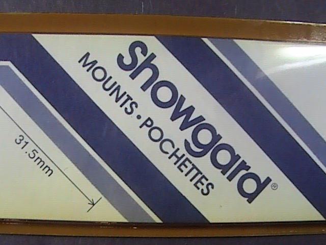 SHOWGARD MOUNTS # 31--215MM LONG x 31MM WIDE---22 STRIPS---BLACK /NEW