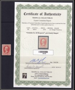 #183 Mint OG, VF, Tropical Collectibles cert #10239 (CV $100 - ID49443) - Jos...