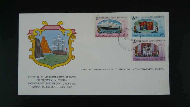 royalty Queen Elizabeth II silver Jubilee FDC Tristan Da Cunha 1977