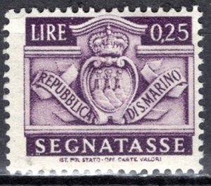 San Marino; 1945: Sc. # J69: MLH Single Stamp