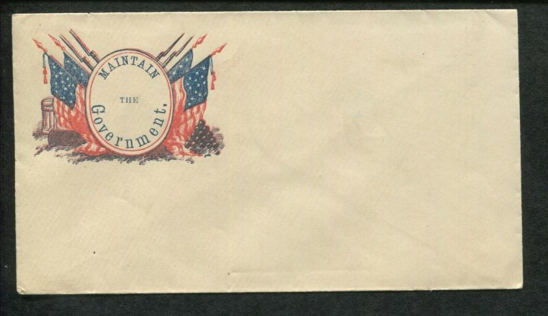 1861 United States Patriotic Civil War Era Propaganda Postal Cover