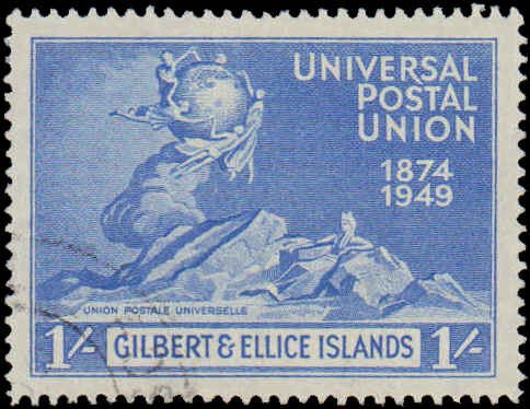 Gilbert & Ellice Islands #56-59, Complete Set, 1949, UPU, Used