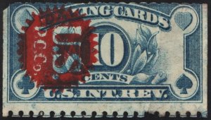 SC#RF23 10¢ Playing Card Stamp: Precancel U.S.P.C.Co. (1929) Used