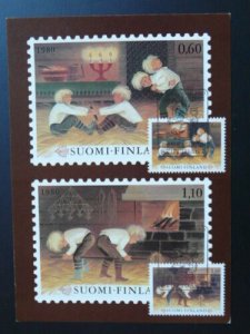 christmas children games Naposta 1981 Stuttgart maximum card Finland