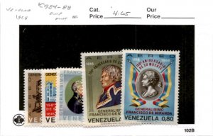 Venezuela, Postage Stamp, #C984-C988 Mint Hinged, 1968