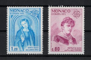 MONACO 1975 - EUROPA stamps,  paintings/complete set MNH