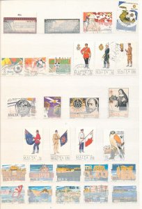 MALTA 1980s/200s Religion Flowers Music MNH MH Used (Apx 200 items) AGA069