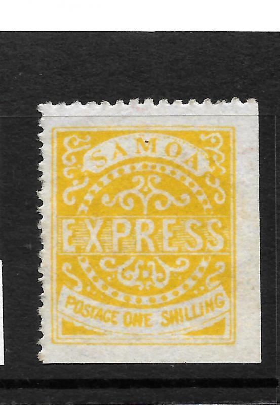 SAMOA  1877-80 1/-  DULL YELLOW   EXPRESS   MNG   SG 7