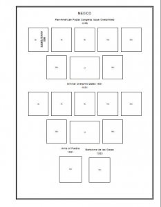  PRINTED MEXICO [CLASS.] 1856-1940 STAMP ALBUM PAGES (104 pages)