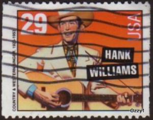 USA 1993 Sc#2775 29c Hank Williams Singer USED.