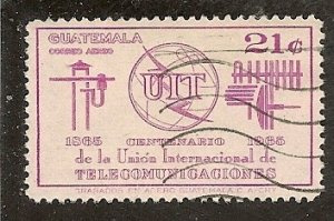 Guatemala  Scott   C427   ITU, Communications  Used