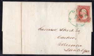 US Sc #11 Cover w/ Green YORK, PA Cancel