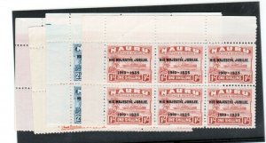 Nauru #31 - #34 Very Fine Never Hinged Upper Left Margin Blocks Of Six