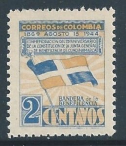 Colombia #508 NH 2c Flag - Gen. Benevolent Assoc. Anniv.