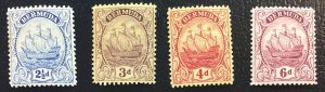 Bermuda #44,45,46,47 MNHOG F/VF Ship Set SCV $33.75