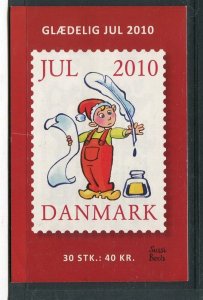 DENMARK; 2010 early Pictorial Christmas Stamps MINT Complete BOOKLET