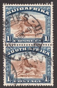 1927 South Africa Sc #29 - 1 Shilling - Nature Animal Pictorial  - Used Cv$30