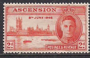 Ascension 1946 KGV1 2d Victory SG 48 MNH ( E468 )