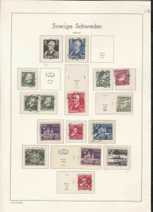 sweden 1941-44 stamps page ref 18052