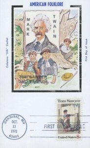 1470 8c TOM SAWYER - Early Colorano Silk Card