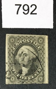 US STAMPS # 17 USED CAT. $260 LOT #792