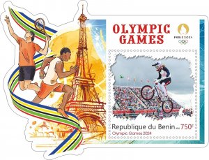 Stamps. Olympic Games in Paris 2024 2023 year, 8 sheets  perforated  NEW
