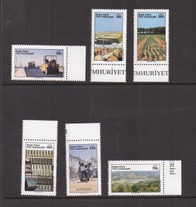 Cyprus  Turkish   #252-257   MNH   1989  national projects