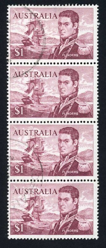 Australia SG401 One Dollars Navigator CDS Strip of 4