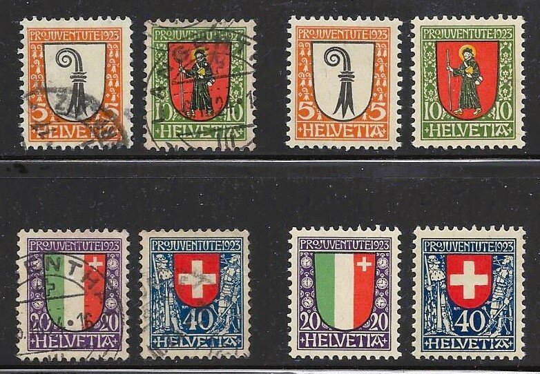 Switzerland B25 thru B28 Both used and Mint OGNH CV $100+ Complete Sets!!