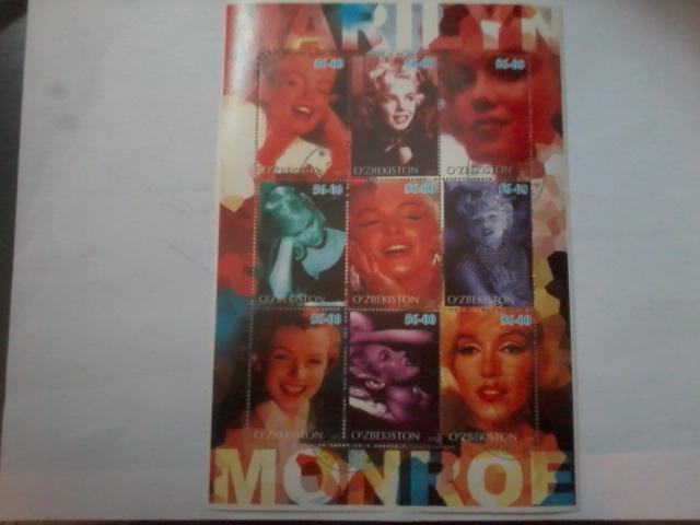 UZBEKISTAN SHEET USED MARILYN MONROE