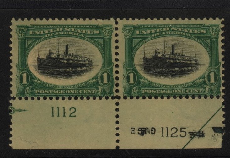 294 MNH Bottom 1112-1125 plate number pair