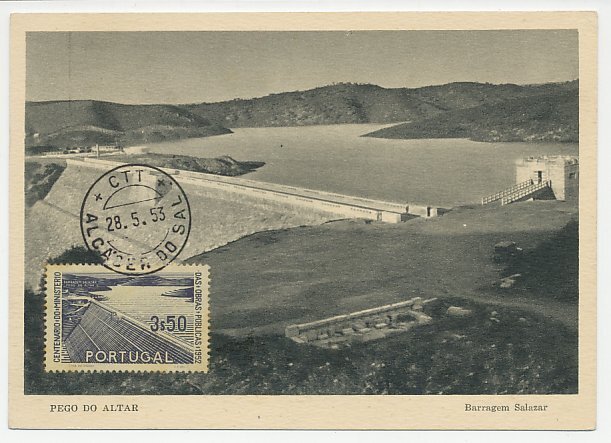 Maximum card Portugal 1953 Weir - Salazar