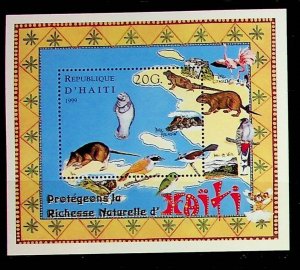 HAITI Sc 914 NH SOUVENIR SHEET OF 1999 - ANIMALS - BIRDS