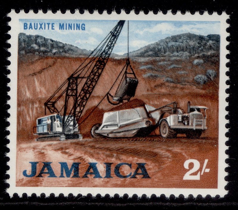 JAMAICA QEII SG228, 2s red-brown, black & light blue, VLH MINT.