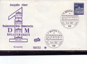 German FDC Sc.# 956 Rollermarken L600