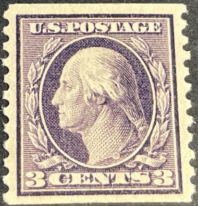 U.S.# 445-MINT/HINGED--SINGLE--VIOLET--1914