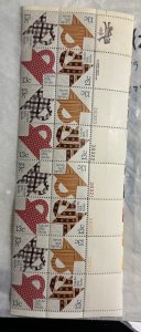 US 1978 13c Quilts # 1745-8 plte blkof 16 MINT