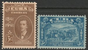 Cuba 1942 Sc 373-4 set MNH**