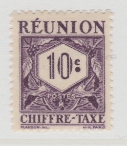 1947 French Colony Reunion Postage Due 10cMH* Stamp A21P44F6680-