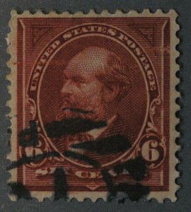 United States #282 Used VF Claret Good Color Circle Barred Cancel w/ Numeral