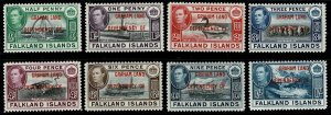 GRAHAM LAND 1944-45 KG VI FULL SET UNUSED (MH) SGA1-SGA8 Wmk.MSCA P.12 VGC