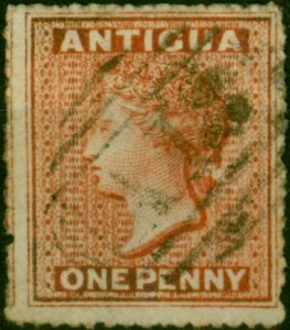 Antigua 1864 1d Dull Rose SG6 Fine Used (5)