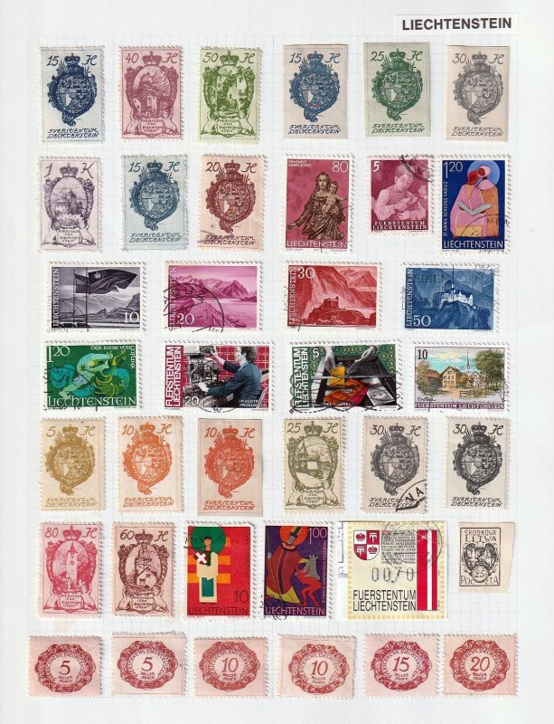 LIECHTENSTEIN OLD/Mid M&U Collection on Pages (Aprx 250+ Items) Goy 773 