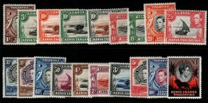 KENYA, UGANDA & TANGANYIKA SG131a/50b 1941 DEFINITIVE SET MTD MINT