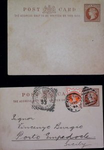 Great Britain UK 2Postal Stationery Springmann Telegraphic 20684-