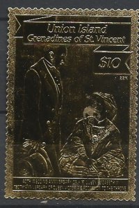 COLLECTION LOT 21860 ST VINCENT UNION ISLAND GOLD FOIL MNH 1987
